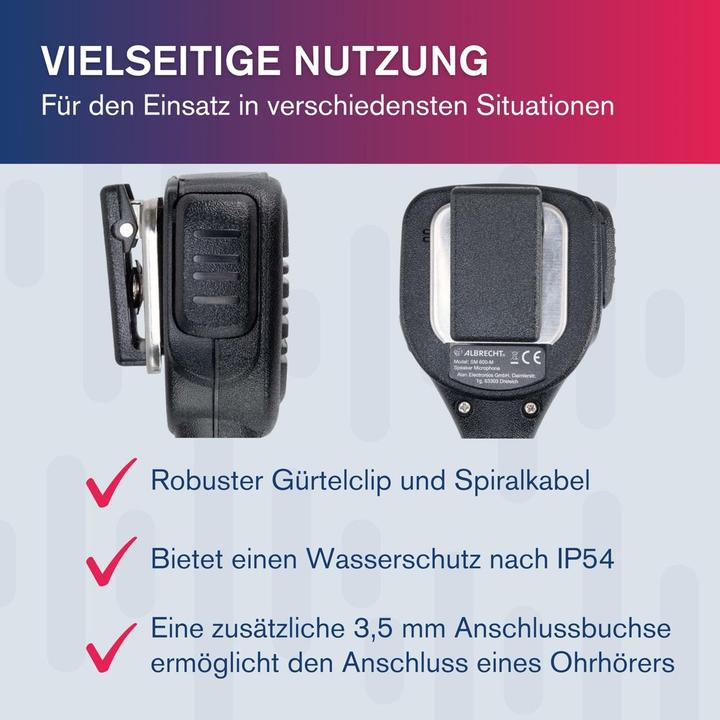 Actual product image Albrecht Speaker Microphone SM600