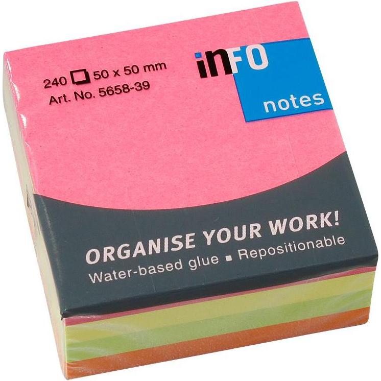 20x 0, Haftnotiz, INFO Haftnotizen Brillant (50 x 50 mm)