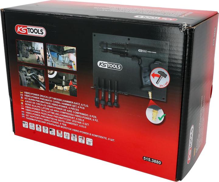 Actual product image KS Tools Vibro-Power pneumatic chisel hammer set. 6 pcs. 51 (Air blast)