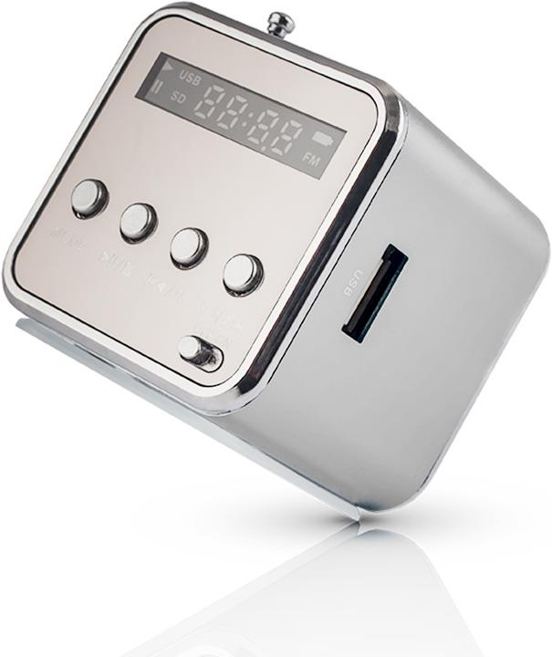 Actual product image Setty Speaker Forever FOREVER Speaker Z RADIEM MF-100 Silver - zakupy dla firm - 43886720 (6 h, Rechargeable battery operated)
