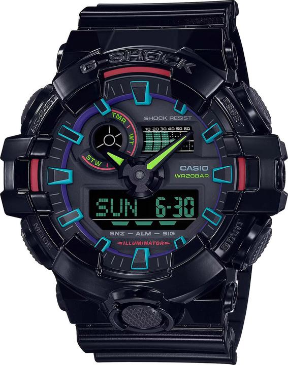 Immagine prodotto Casio GA-700RGB-1AER (Cronografo, Orologio digitale, 53 mm)