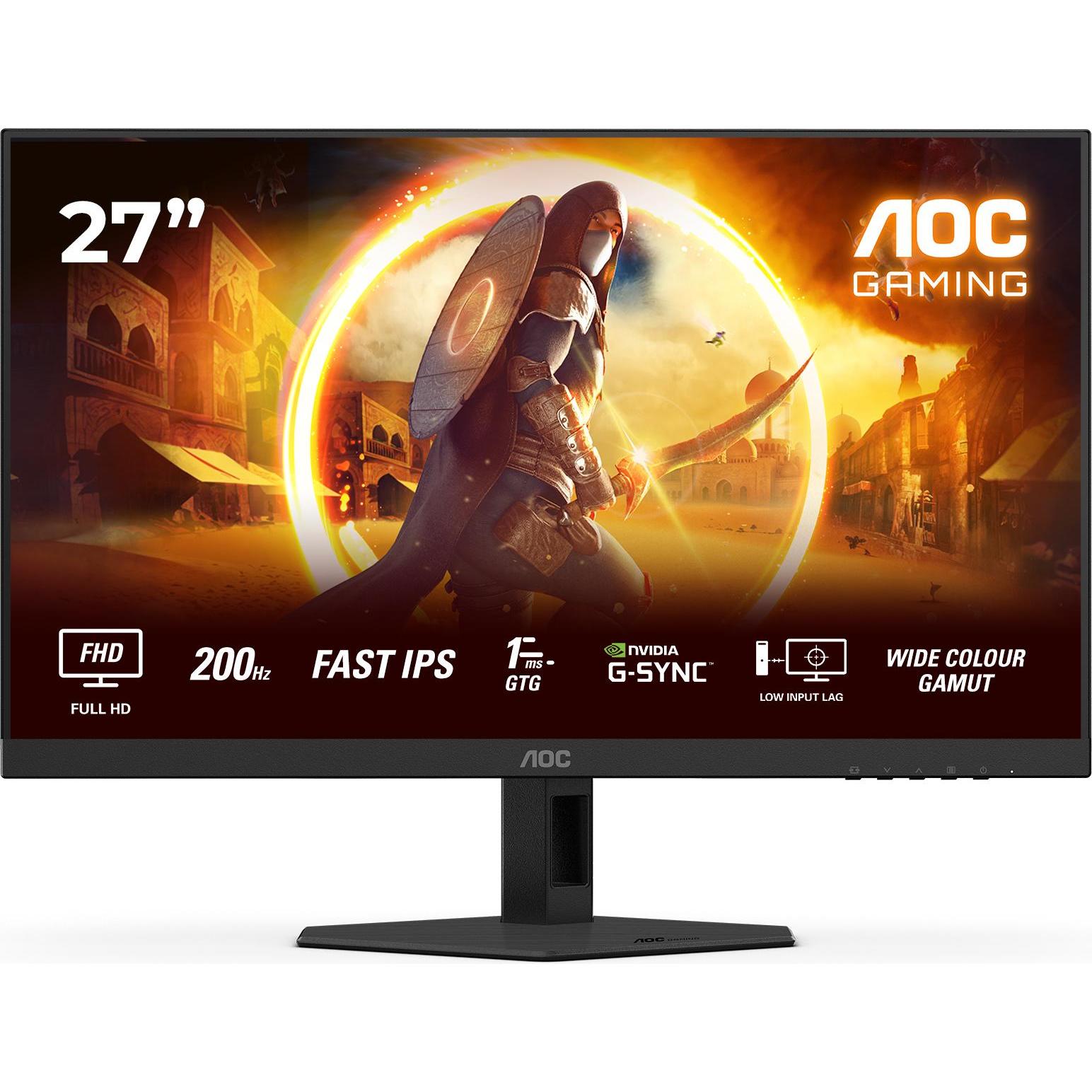 AOC 4HRE IPS Monitor,,, Speakers, 2x HDMI, DisplayPort (1920 x 1080 Pixel, 27"), Monitor, Schwarz