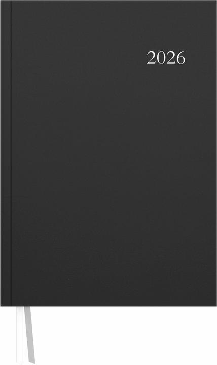 Terminbuch anthrazit 2026 - Bürokalender A4 (21x29,7 cm) - 1 Tag 1 Seite - Einband wattiert - (A4, Softcover, Duits)