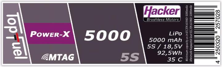 Image du produit Hacker Pack LiPo TF Power-X 5000mAh 5S MTAG (18.50 V, 5000 mAh)