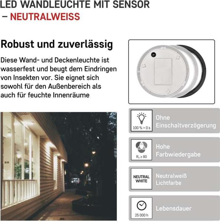 Produktbild Emos LED Deckenleuchte mit Bewegungsmelder (1100 lm)