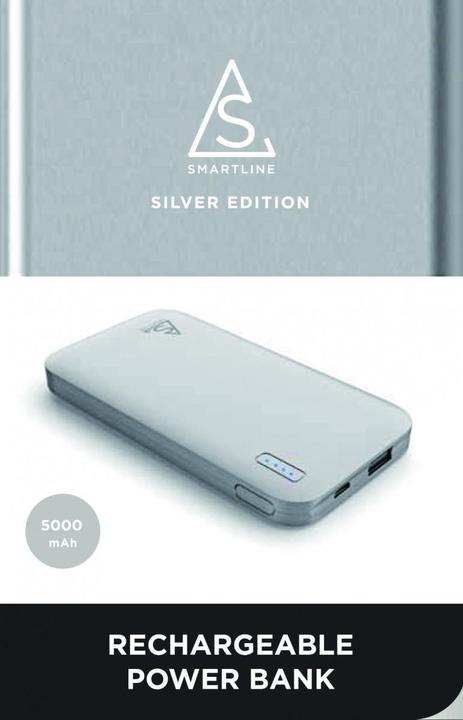 Actual product image Holdit Powerbank Smartline 5000 mAh Silver (613368) (5000 mAh, 18.50 Wh)