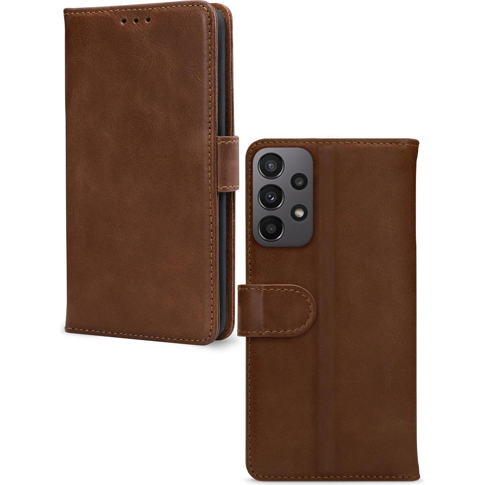 Mobilize Portemonnaie aus Leder (Samsung Galaxy A23 5G), Smartphone Hülle, Braun