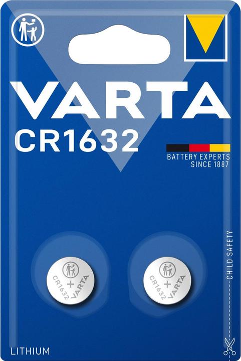 Produktbild Varta Batterien Electronics CR1632 Lithium Knopfzellen (2 Stk., CR1632)