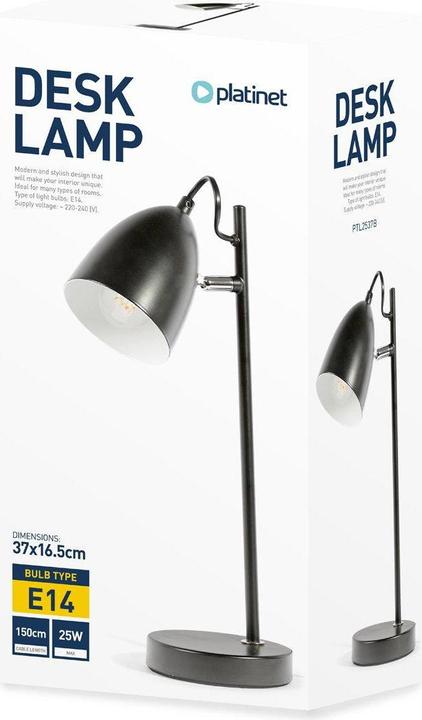 Produktbild Platinet table lamp black (PTL2537B) (E14)