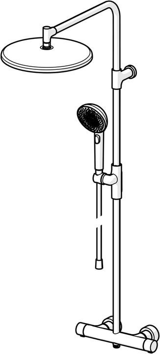 Actual product image Hansa aurelia - doucheset met thermostaat, diameter 30 cm, 3 jets, chroom