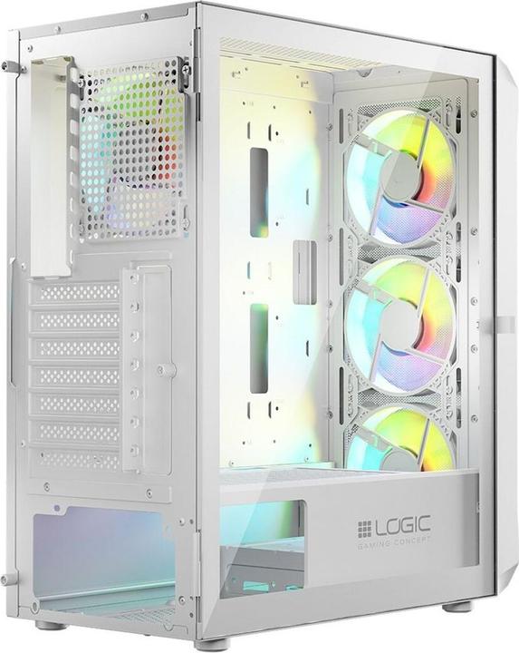 Logic PORTOS ARGB MINIDI USB-3.0-Gehäuse Weiss (ATX)