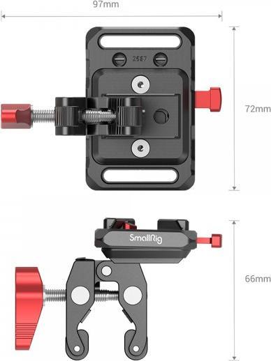 Image du produit SmallRig Mini V Mount Battery Plate with Crab-Shaped Clamp 2989 (Accessoires vidéo divers)