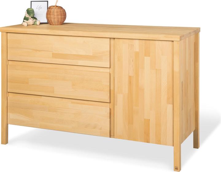 Immagine prodotto Pinolino Set da camera per bambini "Enno" extra large, 3 pezzi. (Culla, Fasciatoio, Armadi bambini)