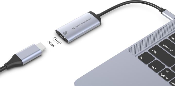 Actual product image Conceptronic Adapter USB-C -> 2.1 HDMI Adapter 8K 60Hz grey (HDMI, 3.02 cm)