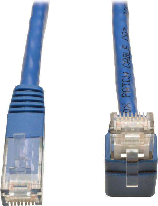 Produktbild Eaton Up-Angle Cat6 Gigabit Molded UTP Ethernet Cable RJ45 Right-Angle Up M to RJ45m Blue (CAT6, 0.91 m)