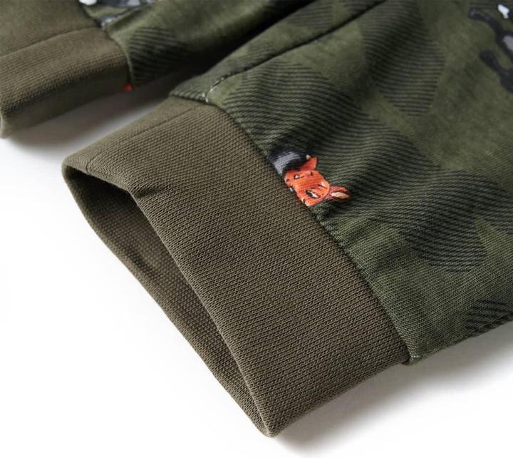 Produktbild vidaXL Kinderpyjama mit Langen Ärmeln Khaki 92,Material: 100 (92)