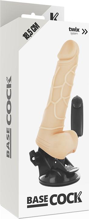 Actual product image Basecock Realistic Vibrator Remote Control Flesh 18.5cm