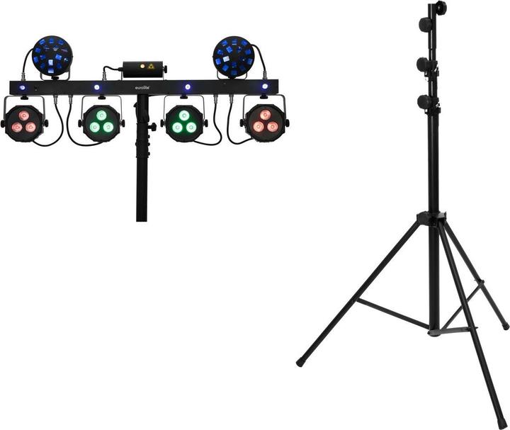 Produktbild Eurolite Set LED KLS Laser Bar Next FX-Lichtset + STV-60-WOT EU Stahlstativ schwarz