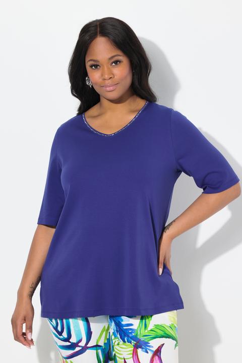 Produktbild Ulla Popken T-Shirt, A-Linie, V-Ausschnitt, Halbarm (46, 48)