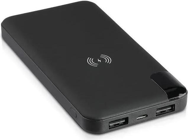 Produktbild V-TAC External battery (power bank), black, 8000mAh with wireless charging function, with screen. (8000 mAh, 29.60 Wh)