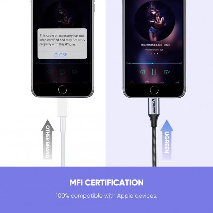 Actual product image Ugreen Lightning to 3.5mm Jack Adapter (Lightning, 3.5mm socket)