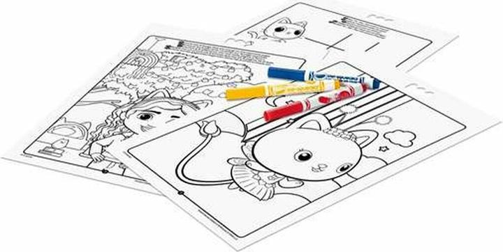Actual product image Crayola Gabby's Dollhouse activity and colouring album, 32 colouring pages and 7 washable mini-felts