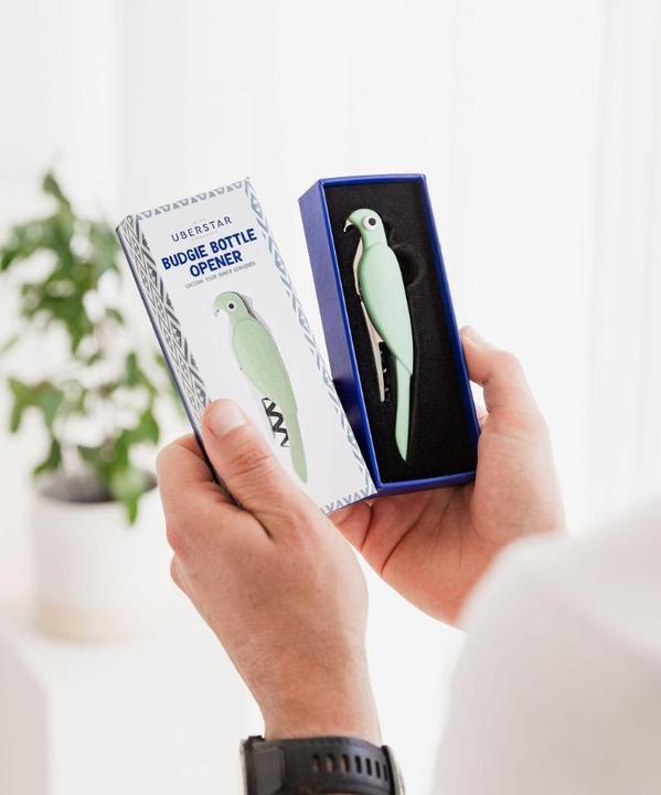 Produktbild Uberstar Flaschenöffner Wellensittich Grün (Korkenzieher)