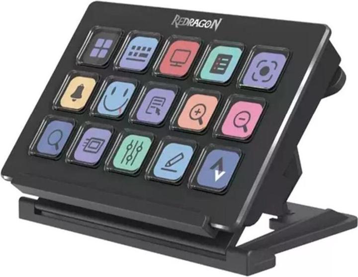 Actual product image Redragon Streamdeck Streamcraft Ss550 Black Buttons LCD Plugins USB Connection