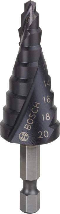 Produktbild Bosch Professional Zubehör Stufenbohrer HSS-AlTiN, 4 - 20 mm, 4 mm, 70,5 mm, 9 Stufen (4 - 20)