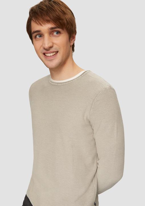 Image du produit S.Oliver Strickpullover Gewaschener Feinstrickpullover mit Rollkante (S)