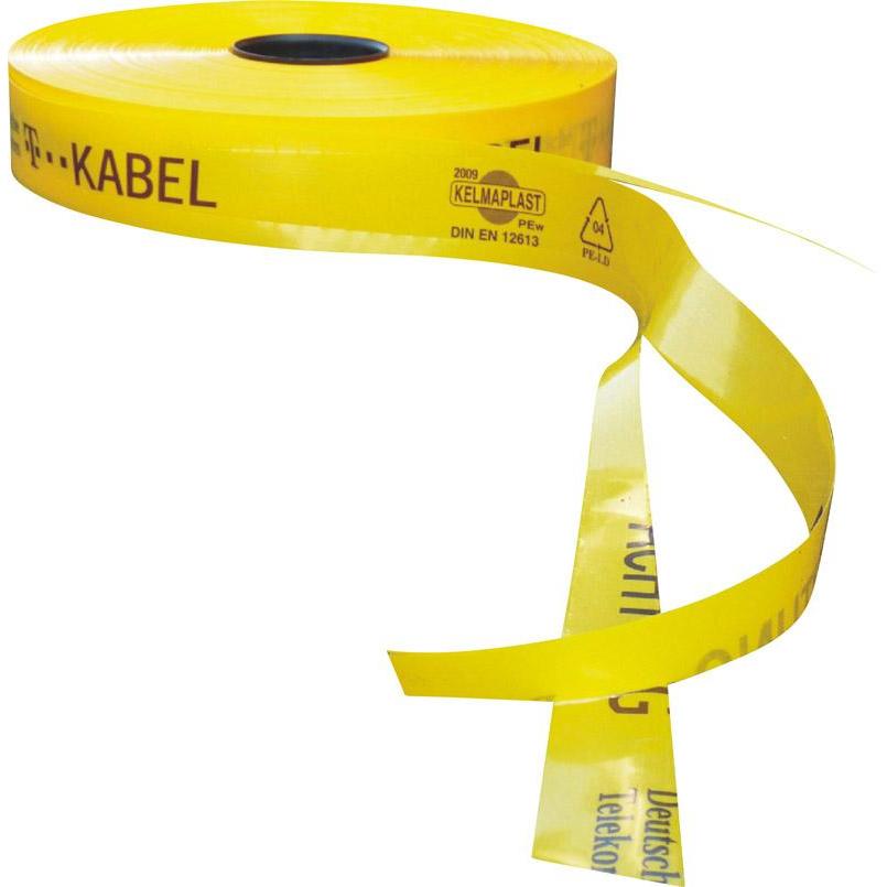 Kelmaplast, Klebeband, Trassen-Warnband, T-Kabelmit Sollbruchstellen