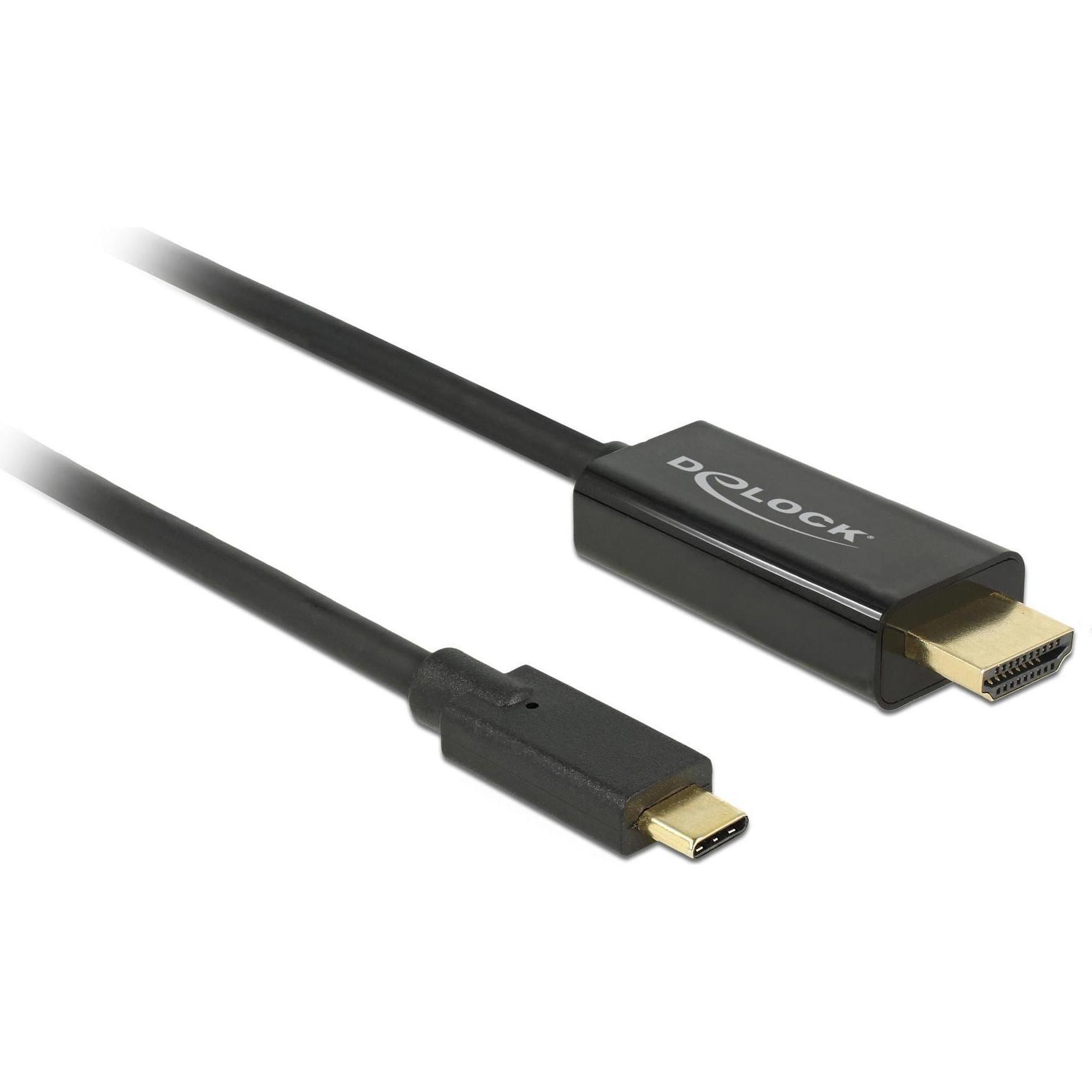 Delock Nero Usb Typ C — Hdmi (Typ A) (3 M), Cavo Video,