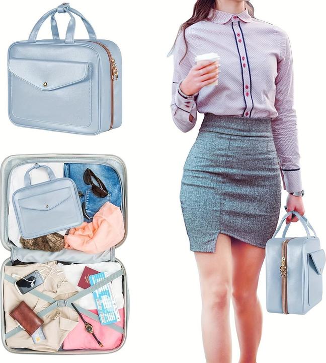 Actual product image Only-Bags.Store Toiletry bag, 9-litre bag with metal handle, large cosmetic bags, several travel bags (9 l)