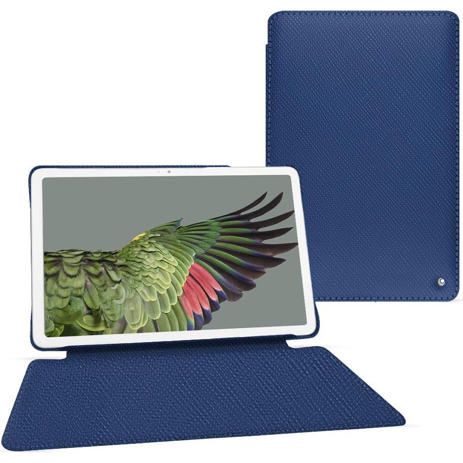 Noreve Lederschutzhülle horizontal (Google Pixel Tablet), Tablet Hülle, Blau