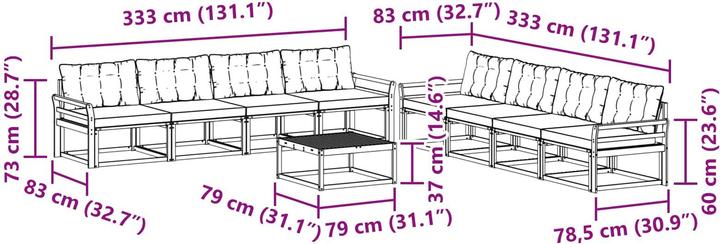 Produktbild vidaXL Outdoor-Sofa