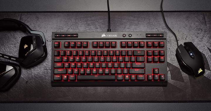 Actual product image Corsair Compact Mechanical Gaming Keyboard K63 Compact, CHERRY MX Red, ENG layout (US, Cable)