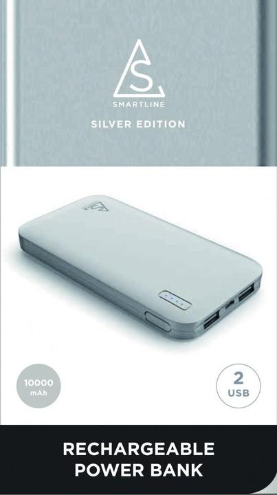 Actual product image Holdit Powerbank Smartline 10000 mAh Silver (613371) (10000 mAh, 37 Wh)