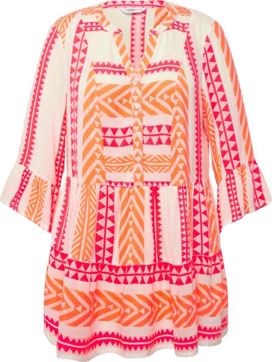 Actual product image Angel of Style Straight Cut 3/4-Sleeve Jacquard Stripe Tunic (46)