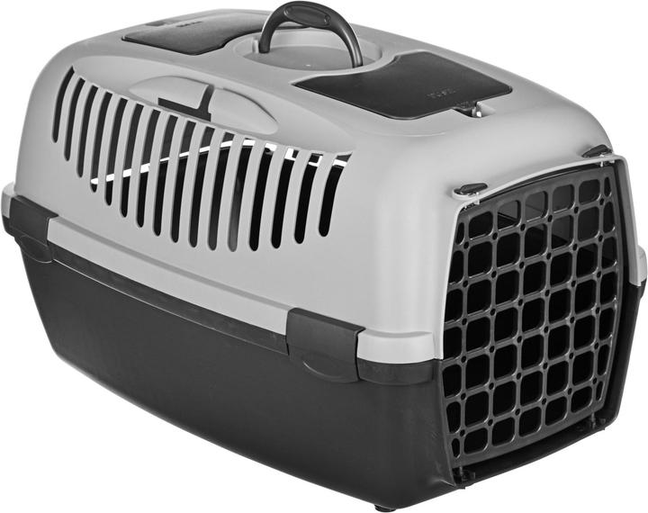 Zolux STEFANPLAST Transporter GULLIVER 3 met kunststof deur grijs (Klein dier, Hond, Kat, Volledige opening, Machinewasbaar)