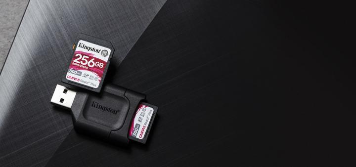 Actual product image Kingston Canvas React Plus (256 GB, SDXC, U3, UHS-II)