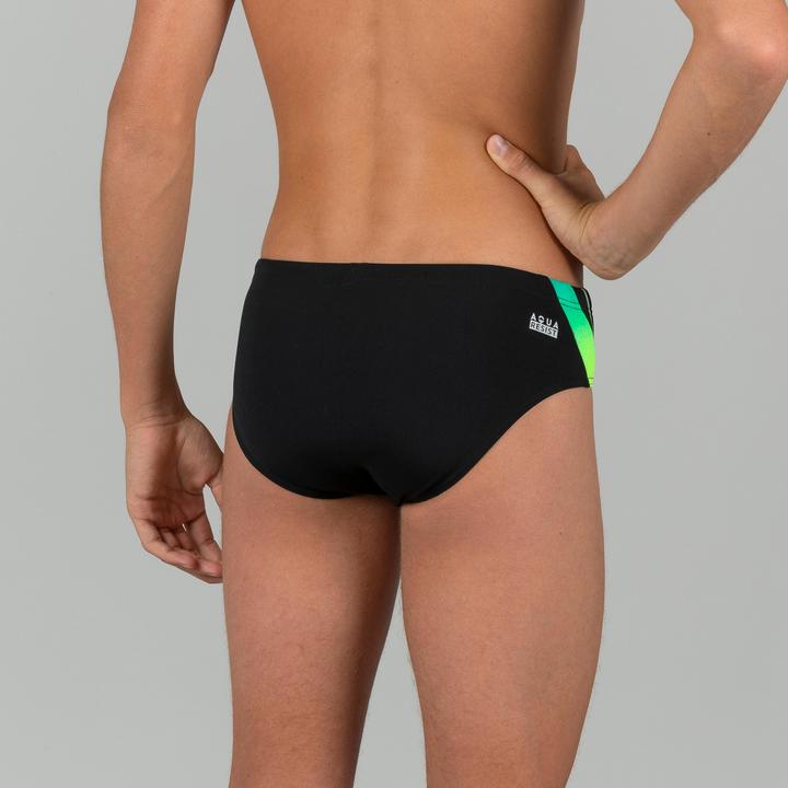 Image du produit Nabaiji Slip de bain natation Garçon - 900 Yoke noir vert (146)
