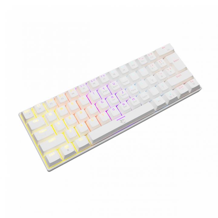 Actual product image White Shark Mechanical Gaming Keyboard Shinobi, OUTEMU RED Switch, Full Rainbow RGB LED Backlight, U (USA, Cable)