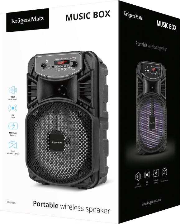 Produktbild Krüger&Matz Music Box black speaker (Akkubetrieb)