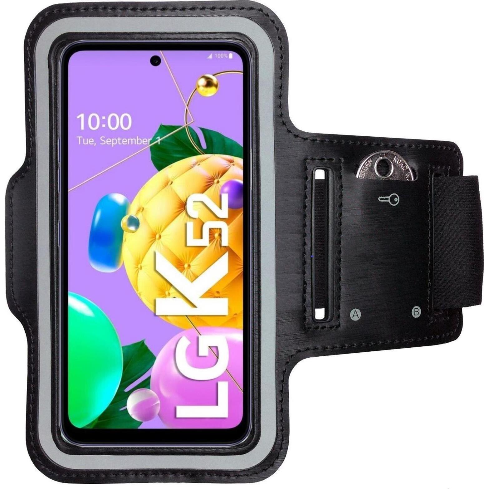 CoverKingz Sportarmband für LG K52, Smartphone Sportarmband, Schwarz
