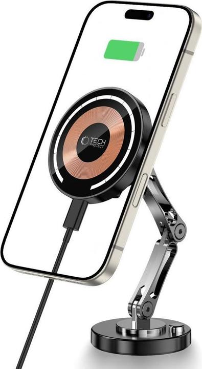 Actual product image Tech-Protect MM15W-V8 Magnetic Car Holder for Dashboard with MagSafe 15W - Black