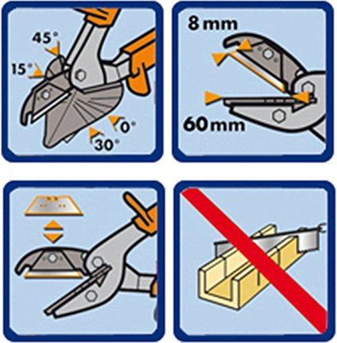 Actual product image Edma Adjustable angle shears for plastic and rubber products. 240mm