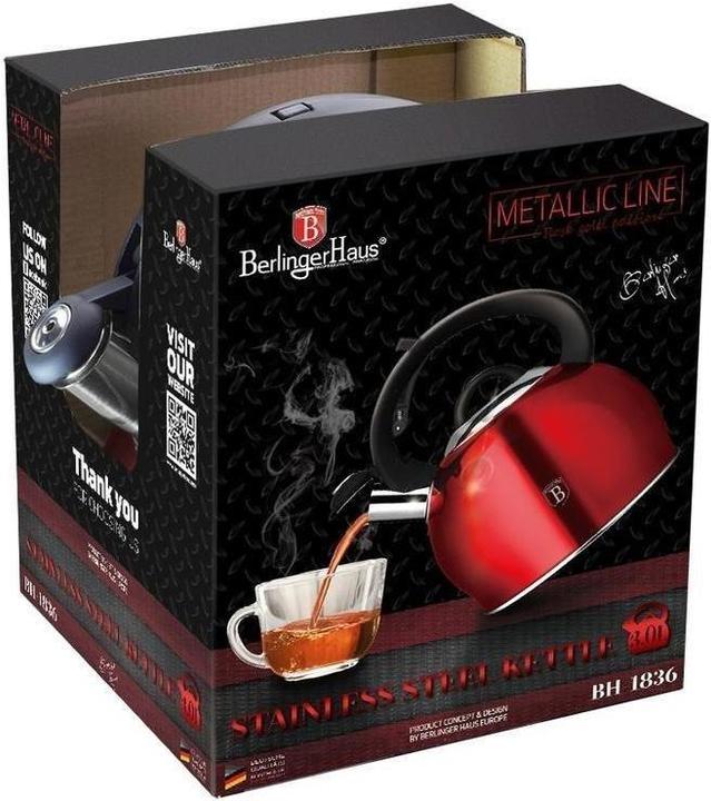 Actual product image BerlingerHaus Kettle With Whistle 3l Berlinger House Burgundy Metallic