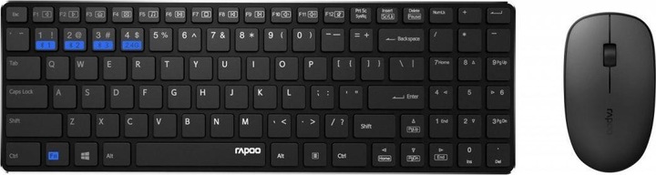 Actual product image Rapoo Bluetooth Keyboard + Mouse Kit 2.4G 9300 Black UI (Wireless)