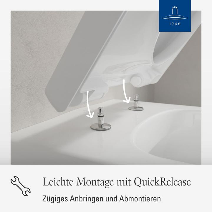 Produktbild Villeroy & Boch Architectura WC-Sitz, mit Absenkautomatik und abnehmbaren Sitz