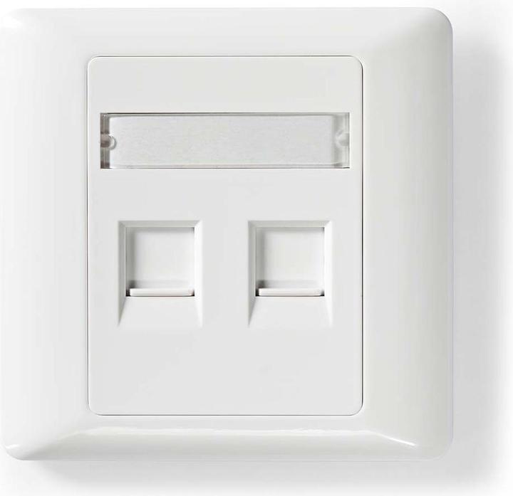 Actual product image Nedis Network Keystone front panel | RJ45 front panel | 2-port port(s) | ABS | White | Box